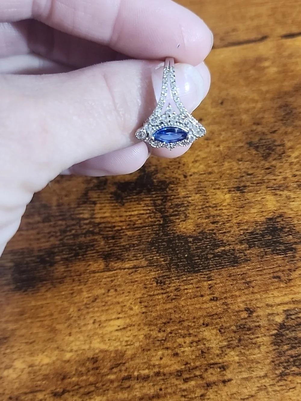 FP Baby Blue S925 Sterling Silvery Ring For Ladies, Gorgeous High-Grade Elegant